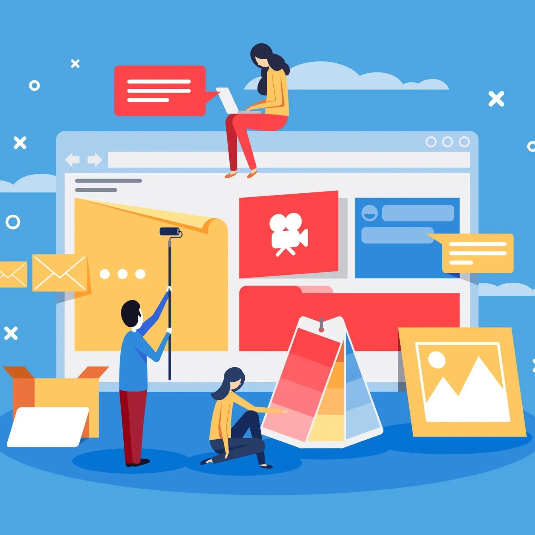 People working to migrate website platform