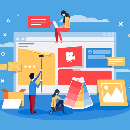 People working to migrate website platform