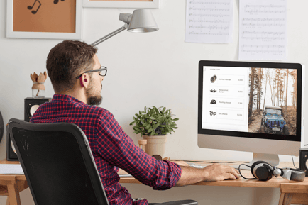 man shopping BigCommerce site